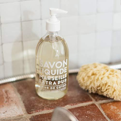 La Compagnie de Provence Compagnie de Provence Savon de Marseille Extra Pure Liquid Soap - Cotton Flower - 16.7 Fl Oz Glass Pump Bottle