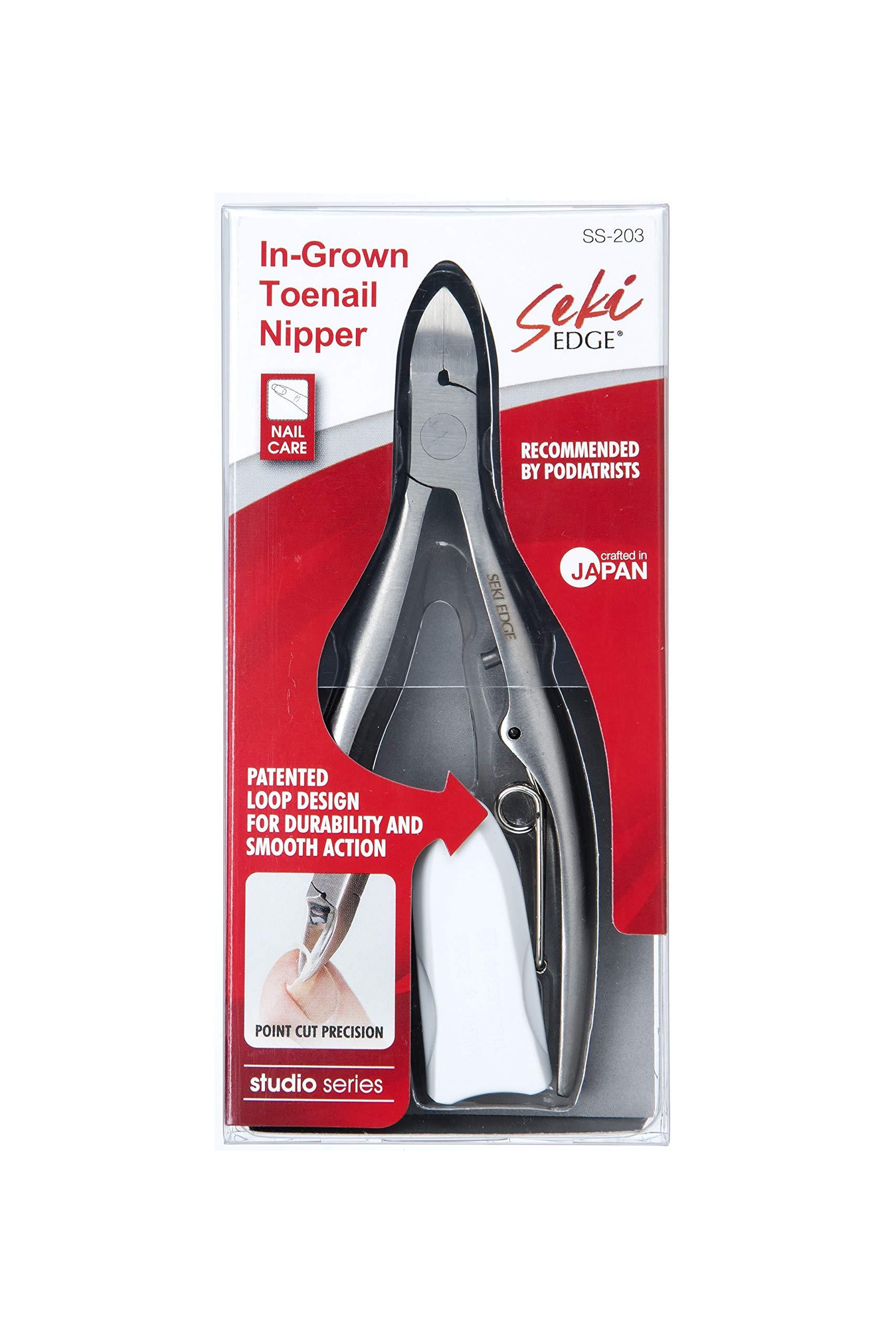 Seki EDGE Seki Edge Ingrown Toenail Nipper (SS-203) - Stainless Steel Ingrown Toenail Tool Nail Cutter Nippers For Small Precise Cuts to Prevent In Grown Nails - Pedicure Tools For Men & Women - Made in Japan