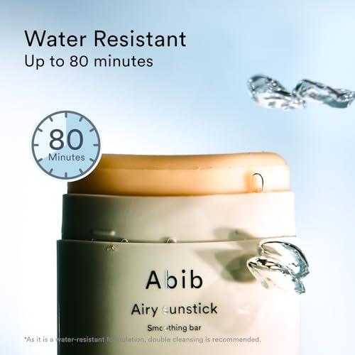 Abib Abib Airy Sunstick Smoothing Bar SPF50 | Non-Sticky Matte Finish Sun Protection for Face and Body, Long-lasting Korean Sun Stick