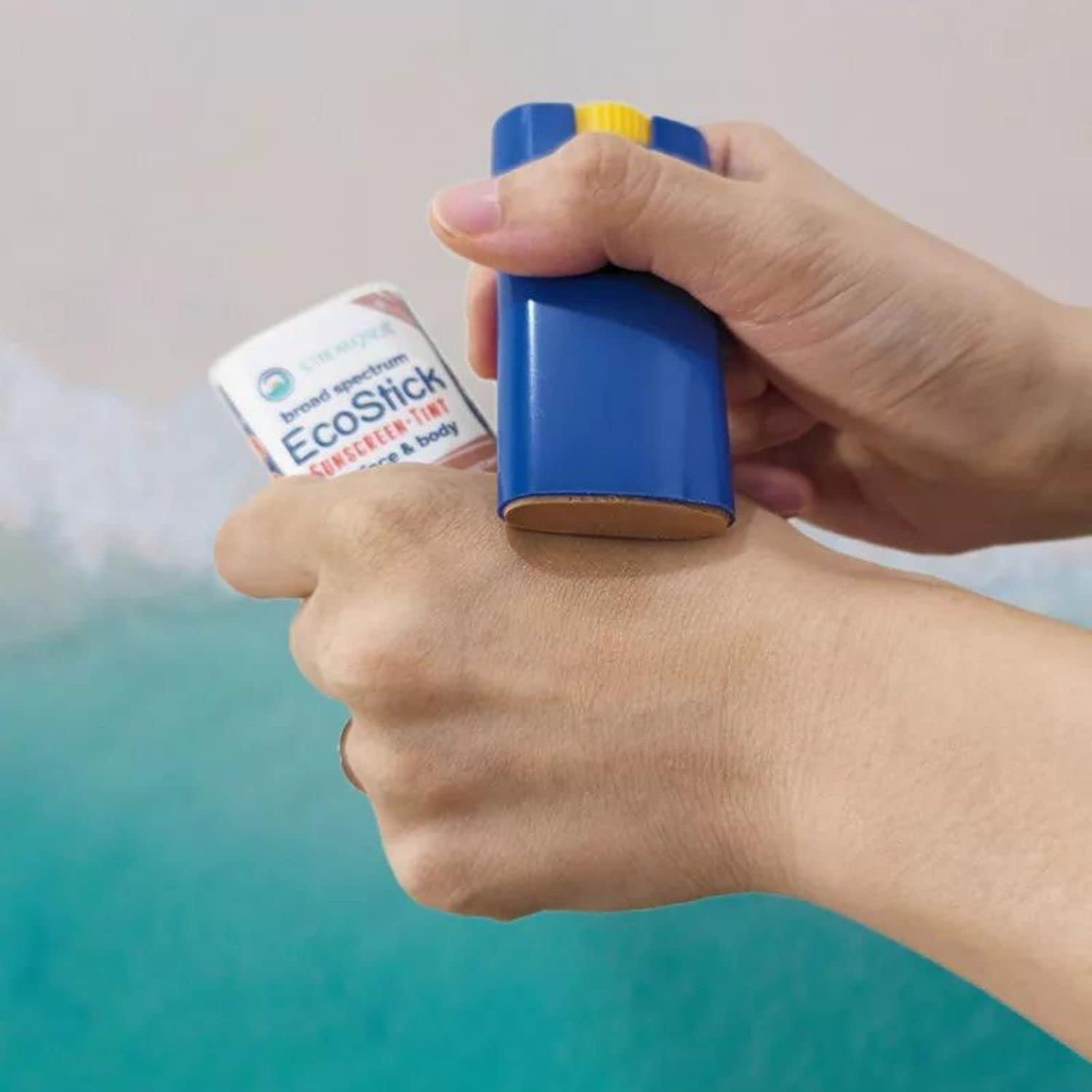 STREAM 2 SEA STREAM2SEA EcoStick SPF 35 Mineral Sunscreen Stick, Sweat Water Resistant Sunblock, USDA Approved Biodegradable Paraben Free Reef Safe Sunscreen Protection Against UVA UVB (EcoStick Tint) - 0.5 oz