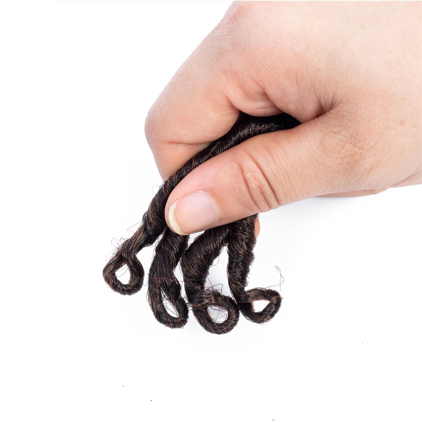 Karida Karida Faux Locs Crochet Hair 18 Inch, 8 Packs Pre Looped Goddess Locs Crochet Hair, Wavy Crochet Faux Locs With Curly Ends, Boho Faux Locs Crochet Hair For Black Women (18 inch, T30#)