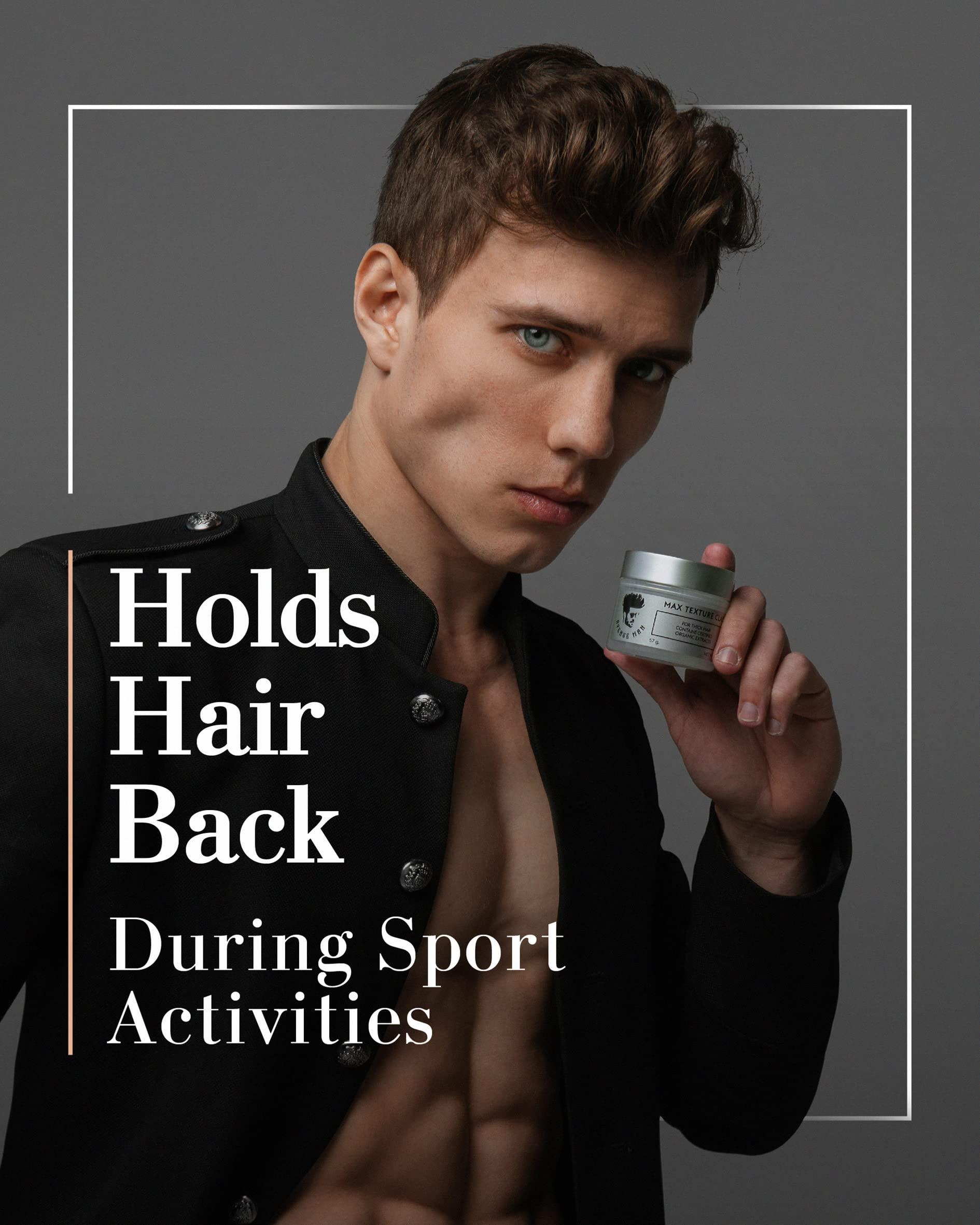 Avenue Man Avenue Man Max Texture Clay - Hair Products for Men (2oz) - Hair Pomade with Herbal Extracts for Wet or Dry Hair - Paraben-Free Hair Putty - Improved Formula