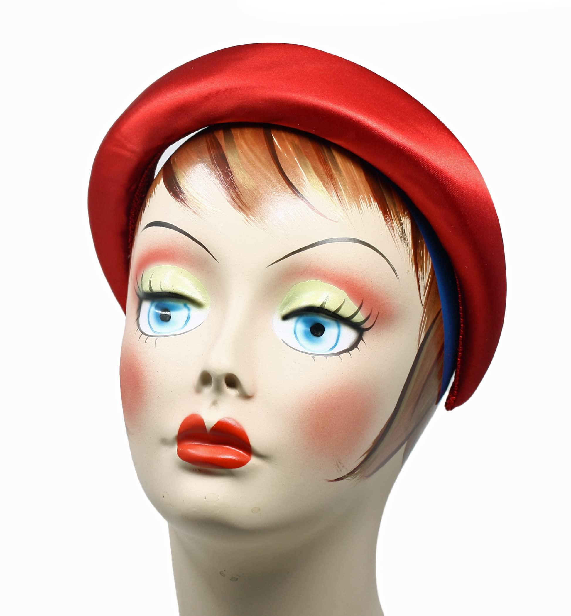 Hey Viv! Red Satin Padded Alice Headband - Ladies 2" Wide Fashion Hair Band