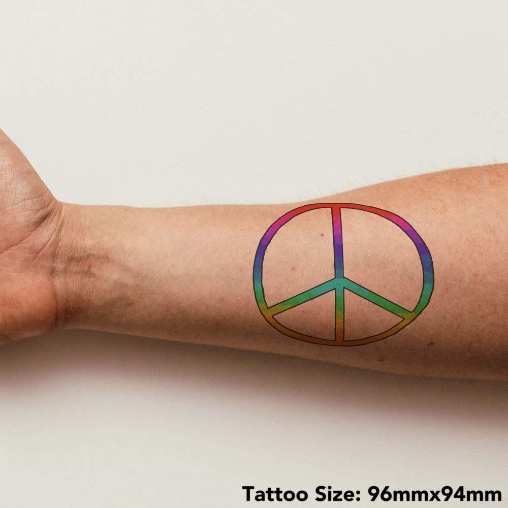 Azeeda Azeeda Large \'Rainbow Peace Symbol\' Temporary Tattoo (TO00032450)