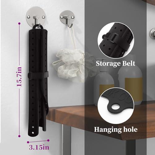 sink cover Bathroom Sink Cover for Counter Space Makeup, Foldable Silicone Sink Mat with Hanging Loop, 20.7\" x 14.5\" Black Heat Resistant Makeup Sink Cover Mat, Bathroom Sink Organizer Countertop for Space Saver