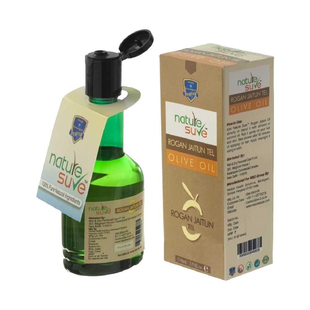 Wet & Dry Personal Care (Pvt.) Ltd. Nature Sure Rogan Jaitun Olive Oil - 2 Packs (110ml Each)