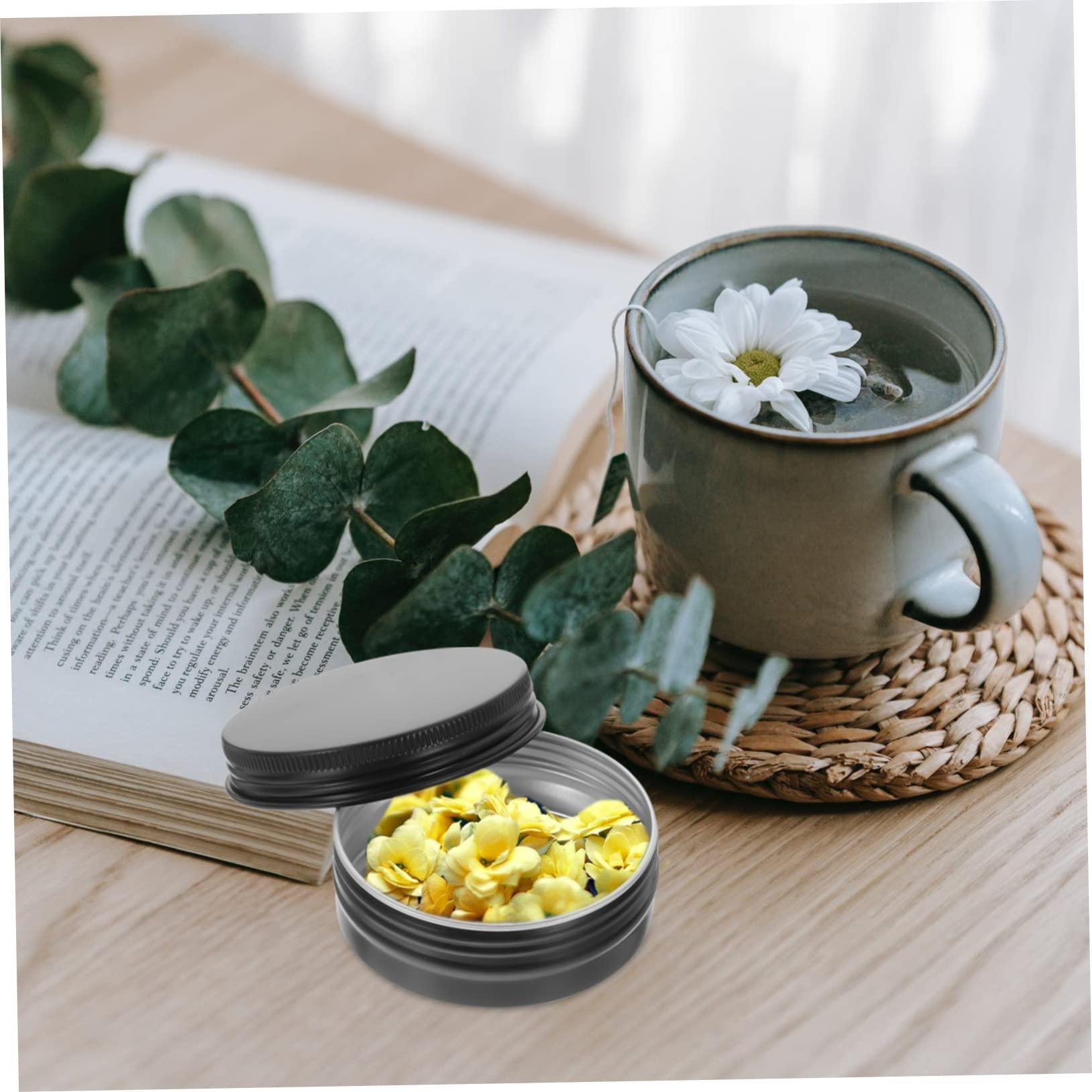 CRILSTYLEO CRILSTYLEO 10pcs Black Aluminum Box Jar Cosmetic Jars Travel Skincare Containers Travel Bottles for Creams Body Butter Containers Cosmetic Containers Refillable Cream Containers Skincare Jars