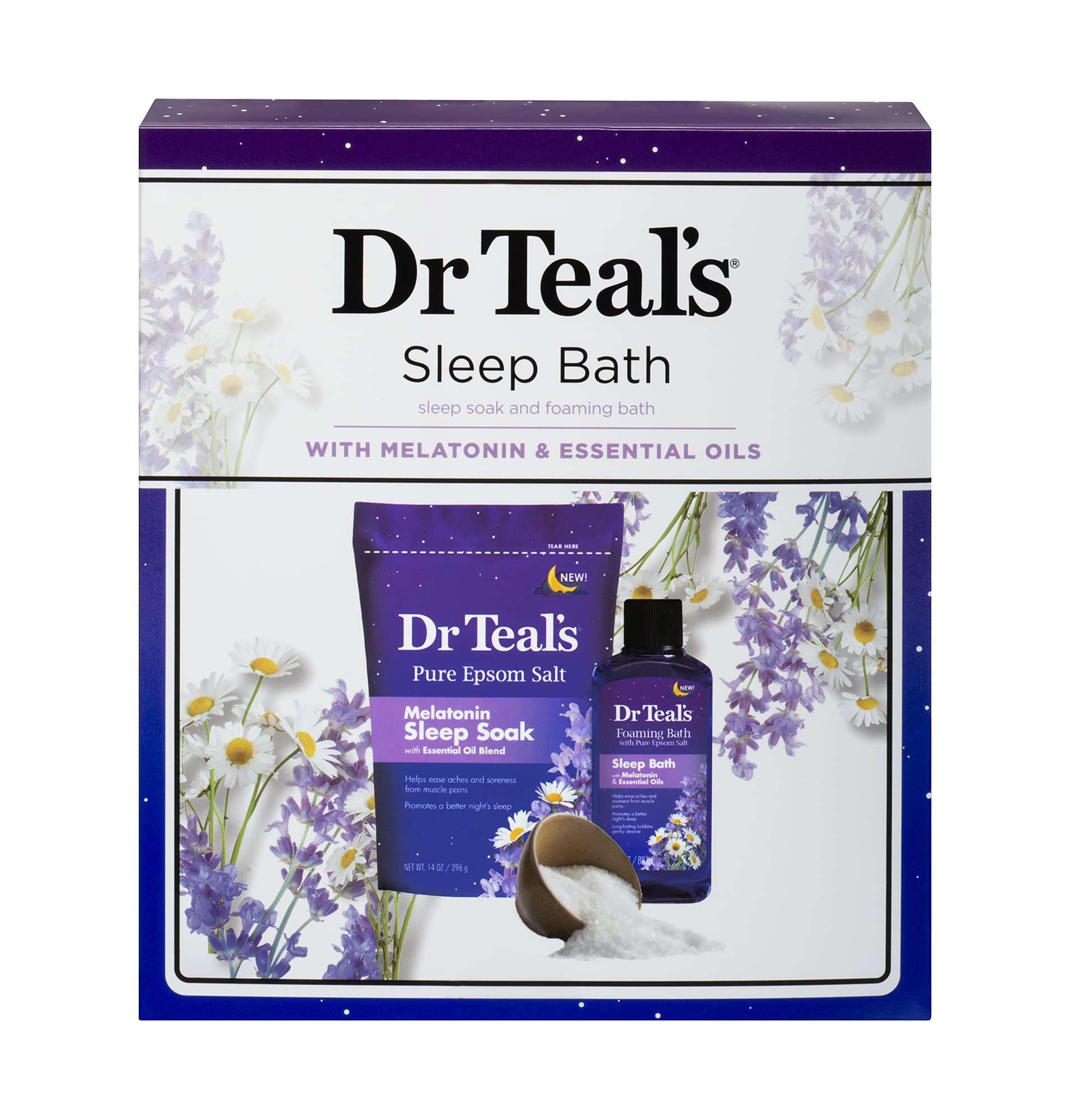 Dr Teal's Dr Teal's Melatonin Sleep Soak Epsom Salt Solution and Foaming Bath Gift Set