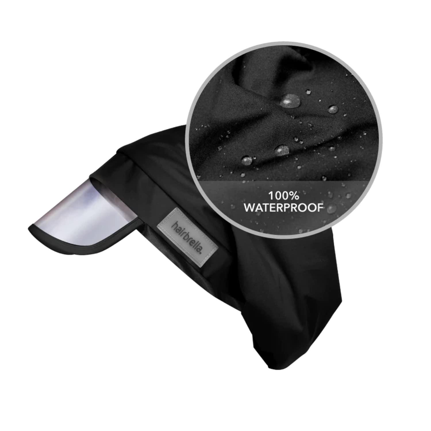 Hairbrella Hairbrella 100% Waterproof Rain Hat, Satin-Lined Cap, UV Sun Protection, Full Hair Coverage, Packable Travel Accessory (Blush) Nude