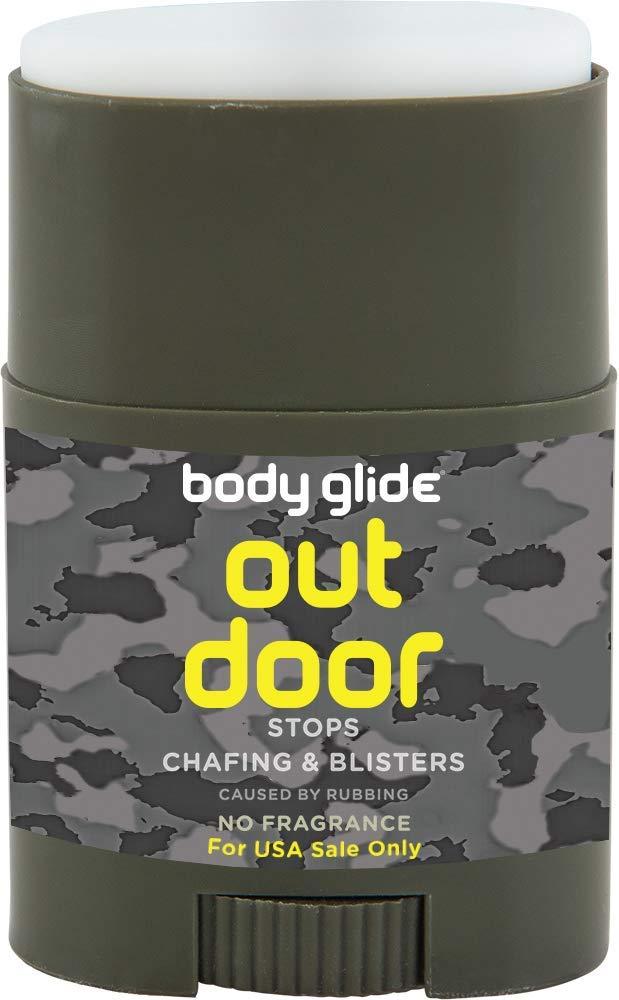 BodyGlide Body Glide Outdoor Anti Chafe Balm. Fragrance free anti chafing stick trusted in basic training, endurance sports and everyday life. Use on neck, shoulders, chest, arms, butt, groin, thighs & feet