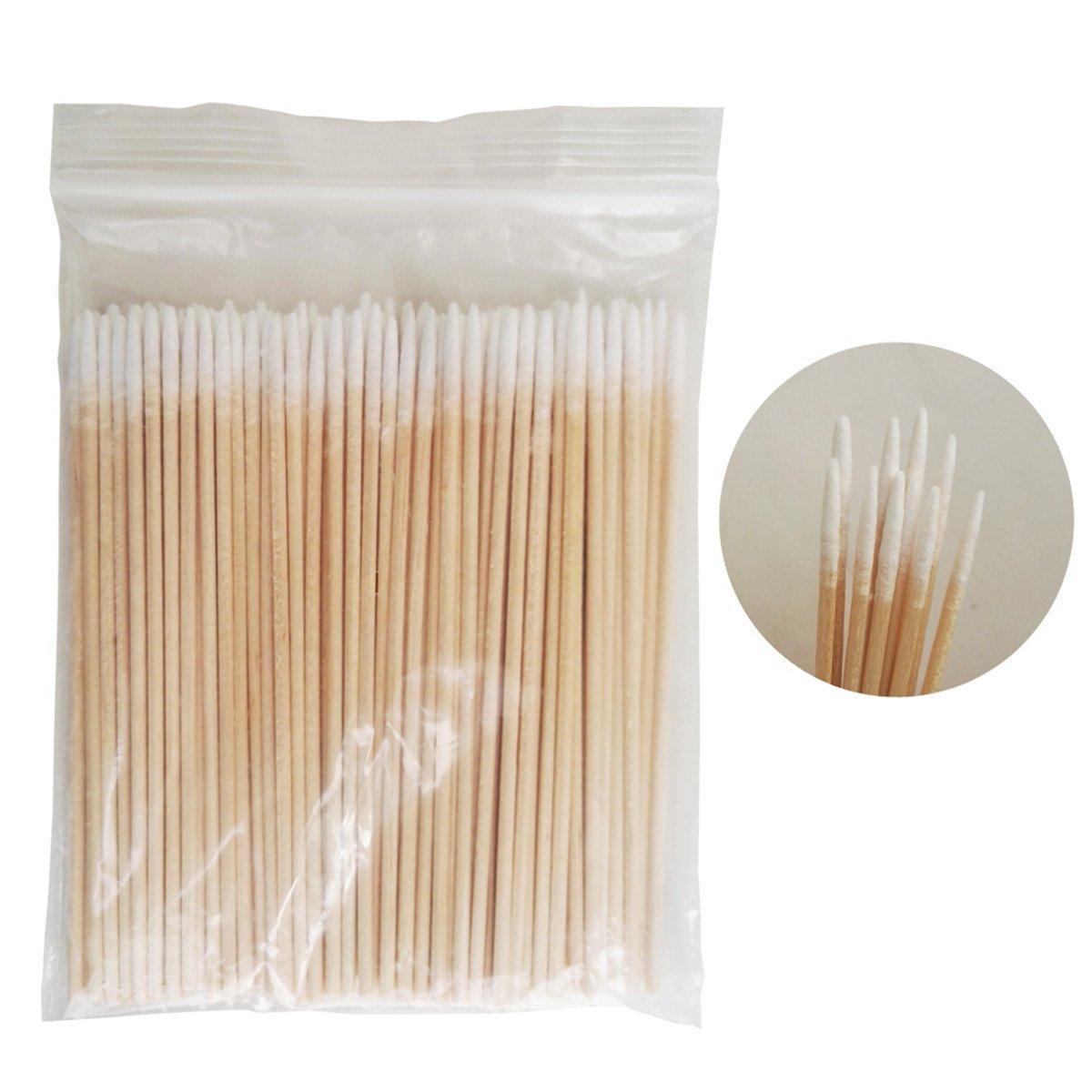 ECYC 1000Pcs Pointed Cotton Swabs Wooden Handle Makeup Health Medical Ear Jewelry Clean Sticks Buds Tips