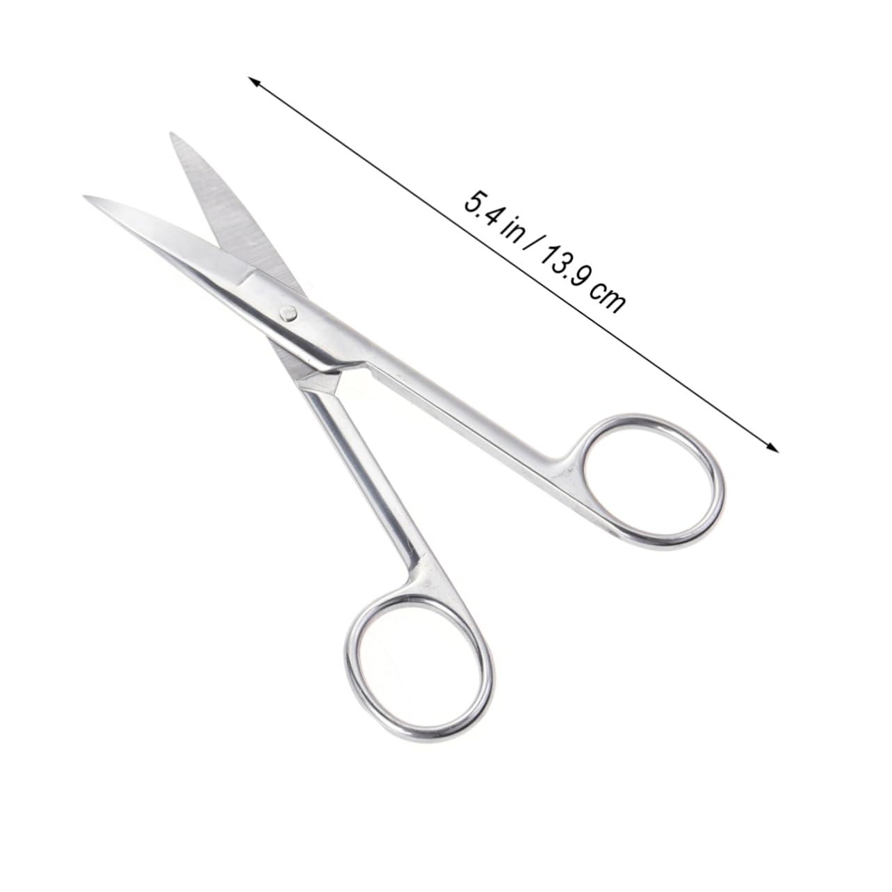 Mikinona Mikinona Elegant Silver Makeup Scissors Eyebrow Tape Cutting Scissors Stainless Steel Compact Easy to Use for Travel