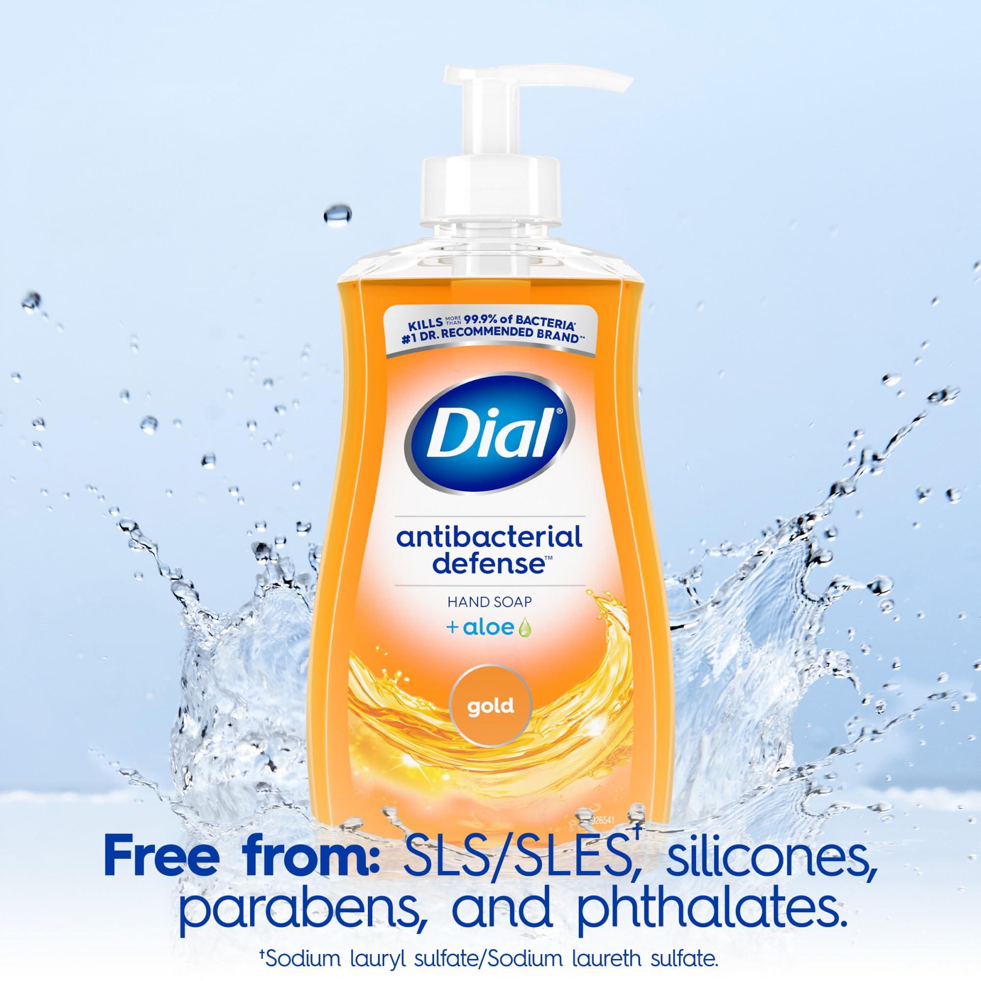 Dial Dial Antibacterial Liquid Hand Soap, Gold, 11 fl oz (Pack of 4)