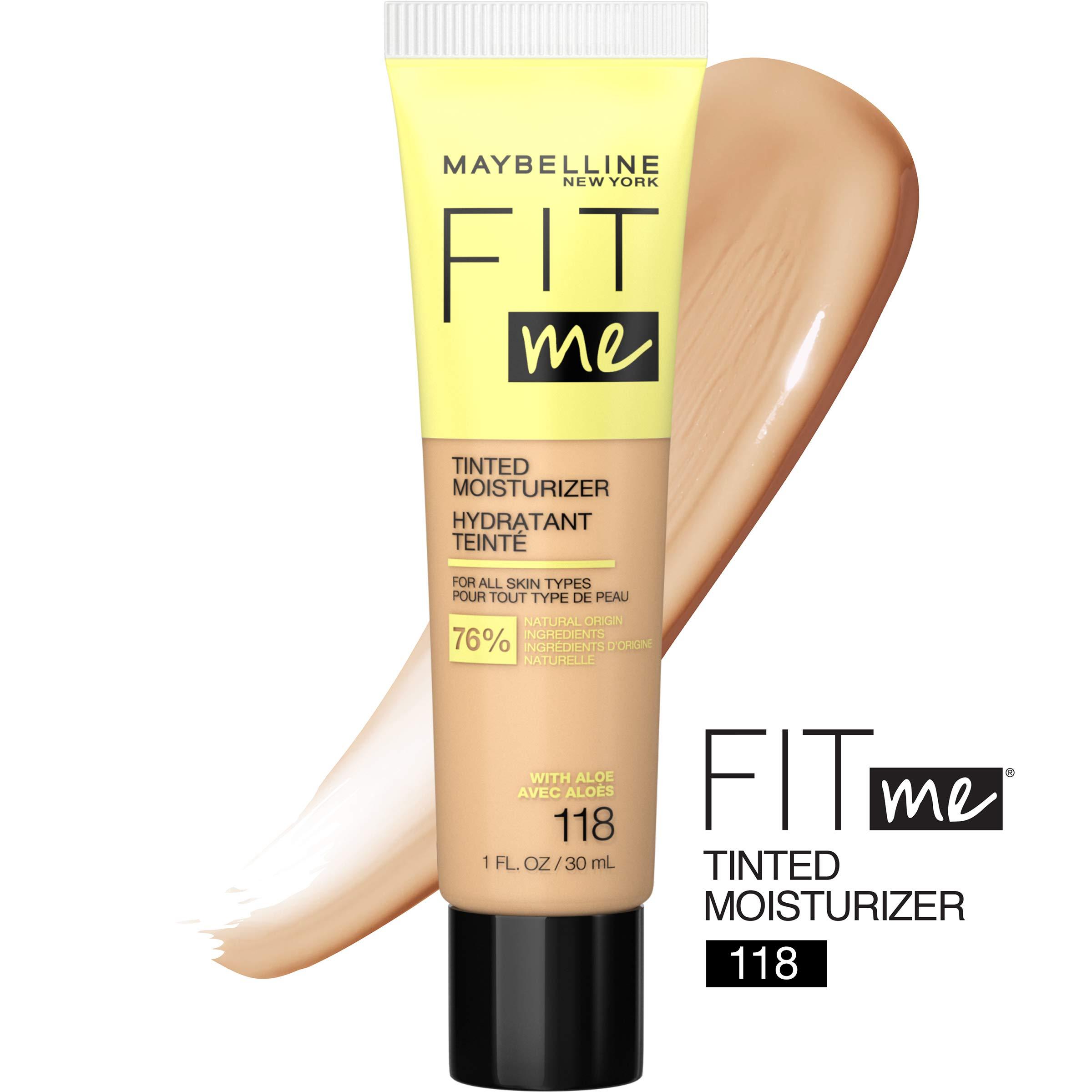 Maybelline New York Maybelline Fit Me Tinted Moisturizer, Natural Coverage, Face Makeup, 118, 1 Count