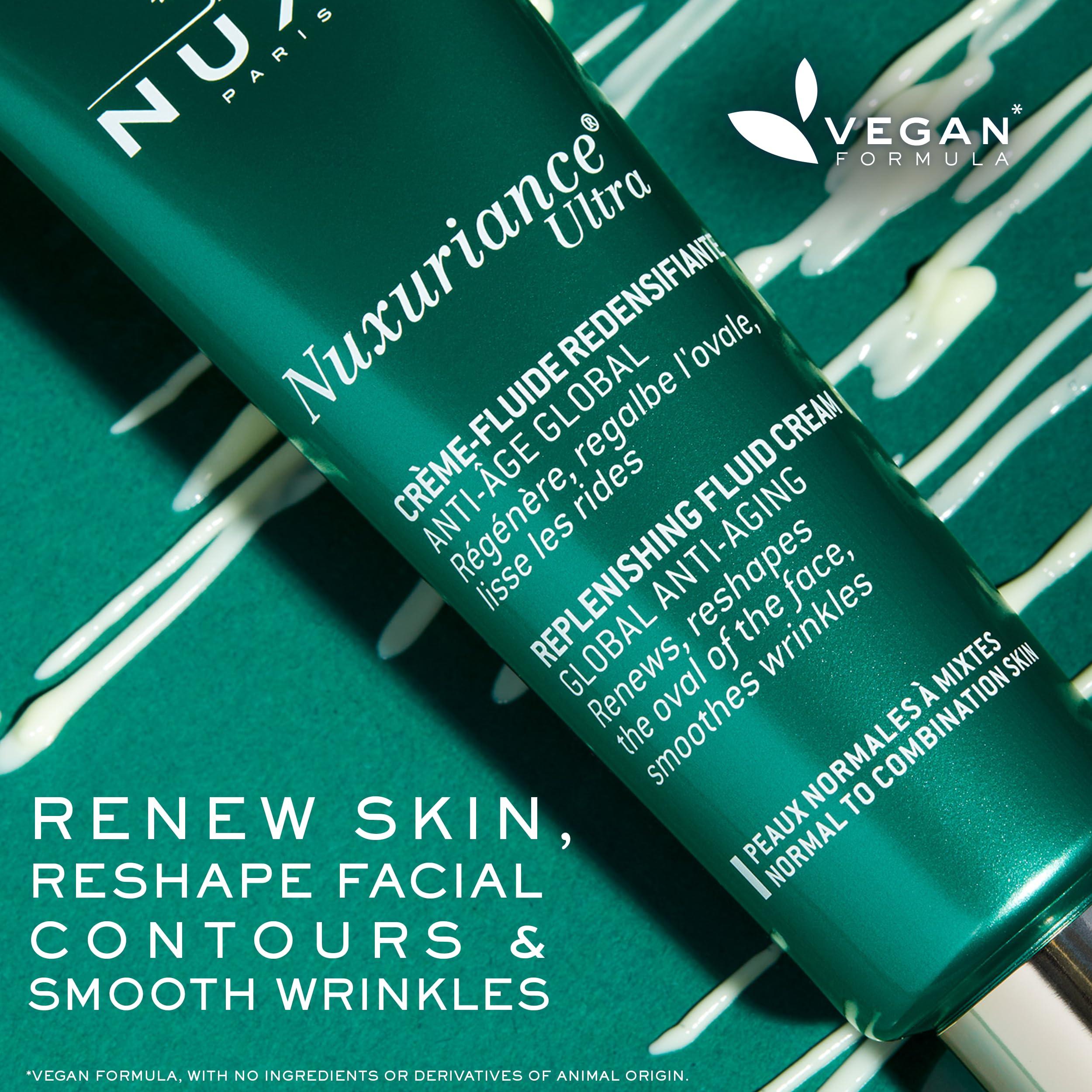 NUXE NUXE Nuxuriance Ultra Fluid Cream for Combined & Normal Skin - Vegan, Made in France, Natural Anti-Aging Solution, 1.6 Fl Oz