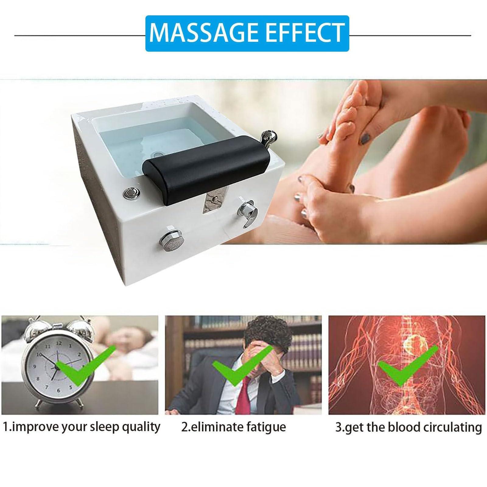 HTIANMM Acrylic Spa Footbath Nail Salon Pedicure Footbath Barrel deep Foot Bath Spa with Massage Special for Hotel Foot Bath Club Sturdy Acrliy Tubs for Soaking Feet Foot Bath Basin