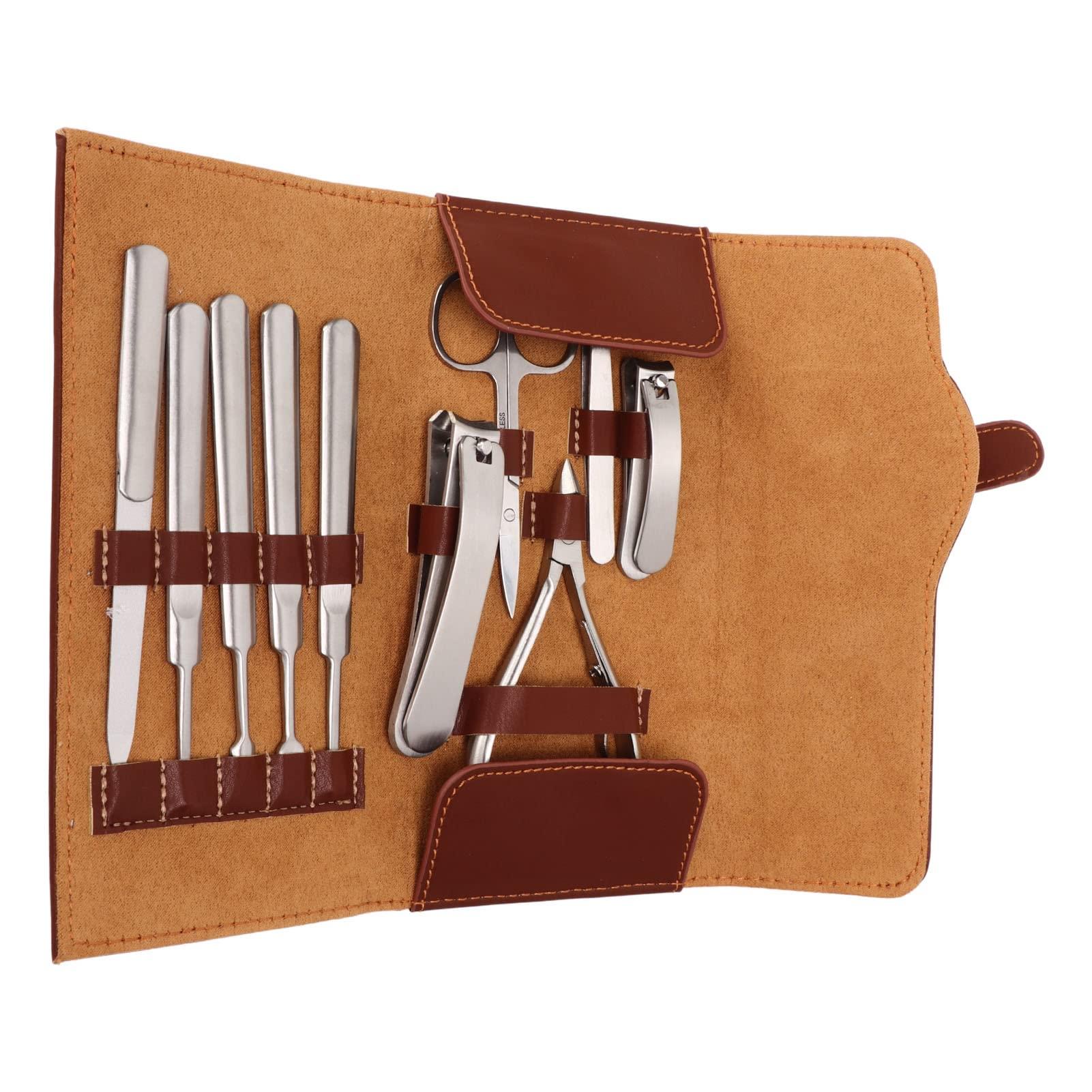 Restokki Manicure Set Professional Nail Clipper 10Pcs Manicure Portable Pedicure Tools Kit with Storage Bag, Professional Grooming Kits, for Travel or Home,Perfect Gifts Women and Men