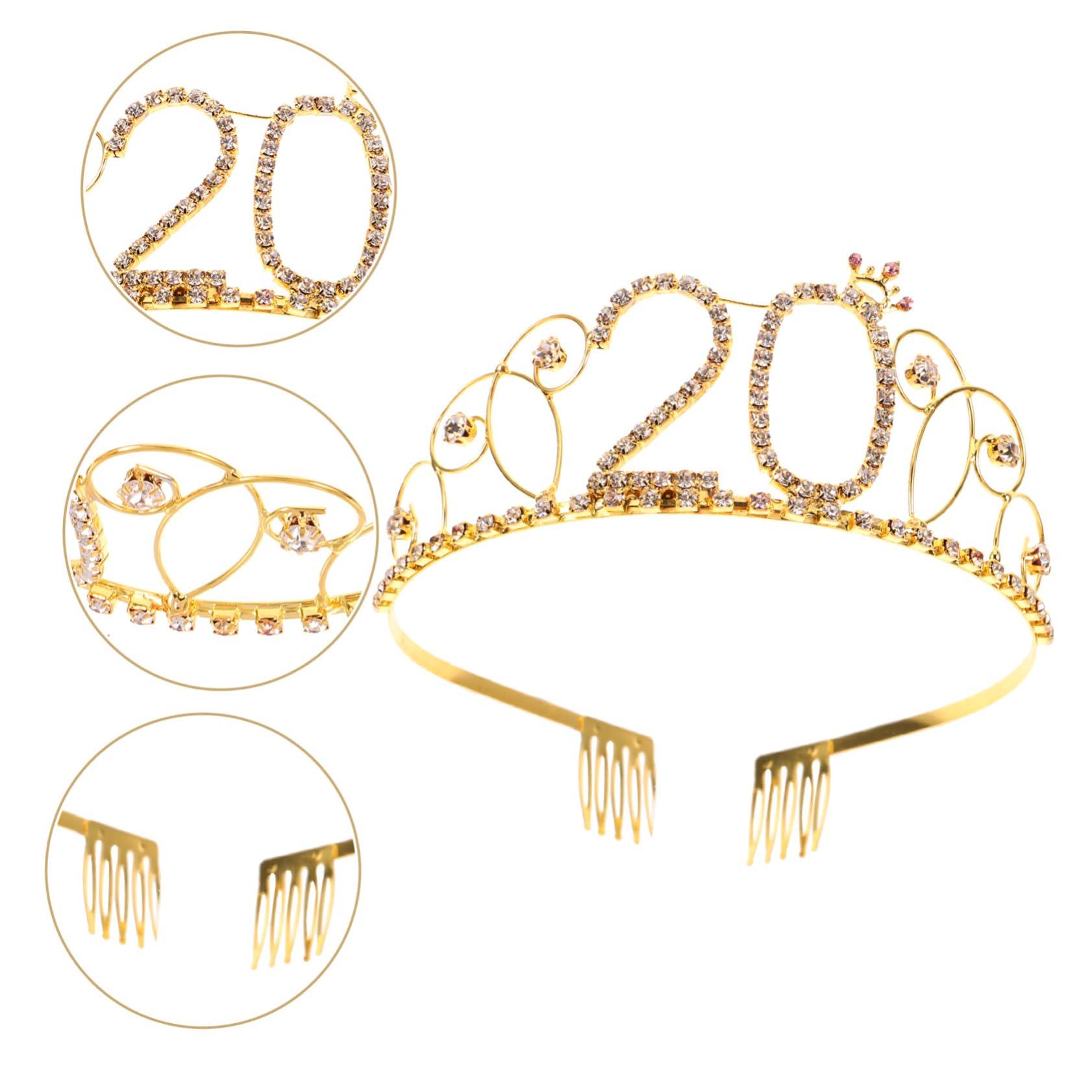 DRESSOOS DRESSOOS 1pc Crown Hair Clasp Party Hair Clasp Birthday Princess Bridal Headpiece Girls Headband Birthday Headband 40th Birthday 20th Birthday Crown for Girls Dress Accessories Dinner Party