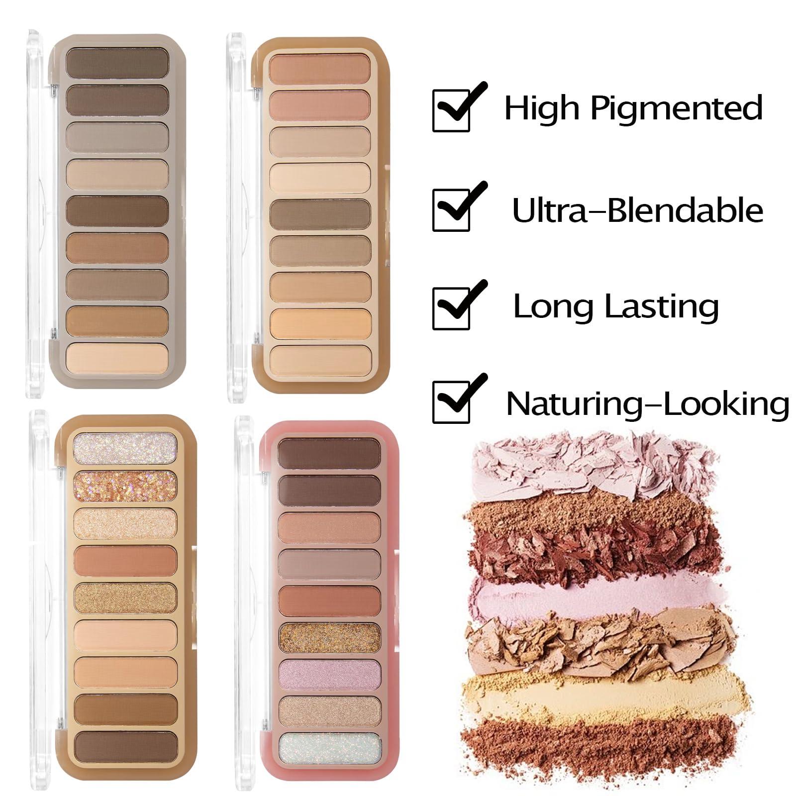 Miniling 9 Colors Matte Naked Eyeshadow Palette Taupe & Brown Nude Neutral Eye Shadow Makeup Pallet Matte Pigments Naturing-Looking Ultra-Blendable Long Lasting Smooth Cement Color Shades (#2 Rose Pink)