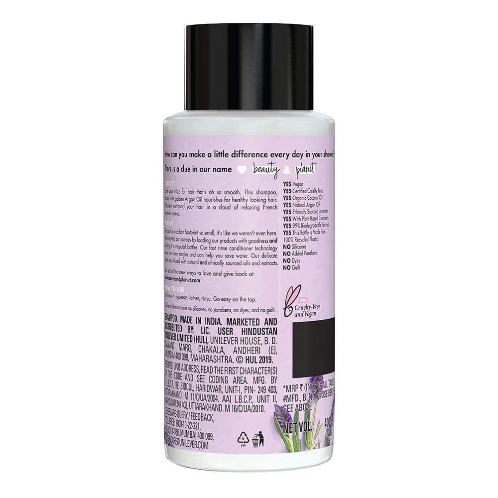Love Beauty & Planet Generic L.ove Beauty & Planet Argan Oil and Lavender Sulfate Free Smooth and Serene Shampoo|| No Parabens|| No Dyes|| 400ml