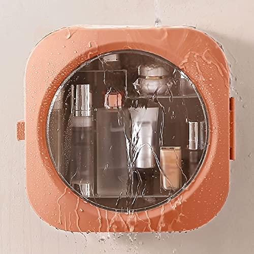 CLoxks CLoxks makeup organizer Wall mounted cosmetic storage box perforation free bathroom large-capacity skin care products lipstick hanging wall bathroom shelf cosmetics storage box