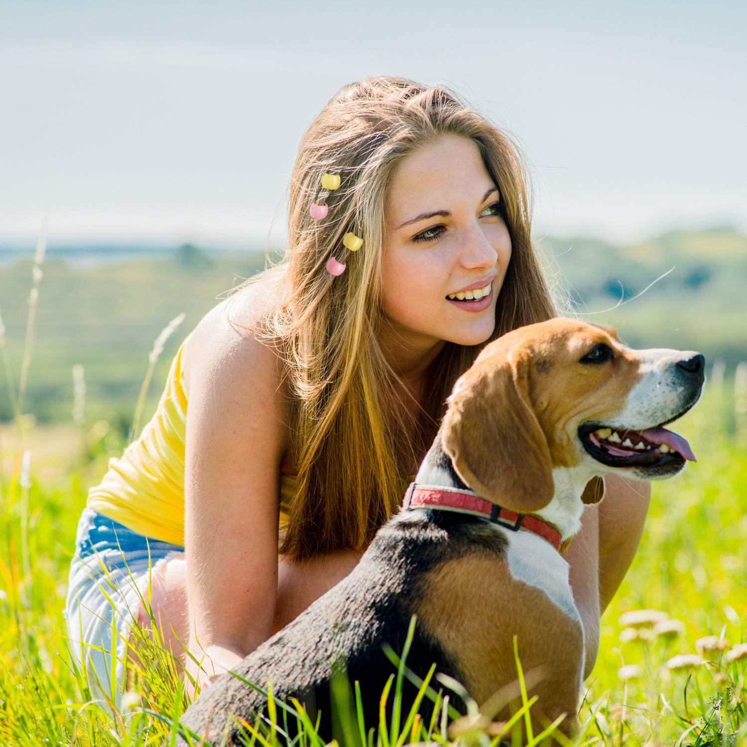 WILLBOND WILLBOND Hair Clip, 300 Pieces Mini Hair Claw Clips for Braids for Girls, Mini Hair Beads Rainbow Tiny Plastic Jaw Clips for Women