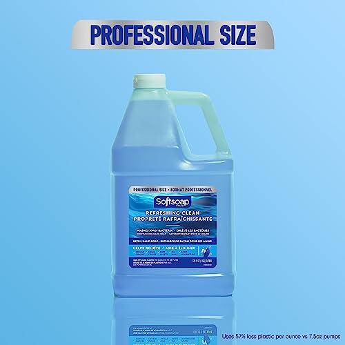 Softsoap Softsoap Antibacterial Liquid Hand Soap Refill, Refreshing Clean, Moisturizing Hand Soap, 1 Gallon (Pack of 4)