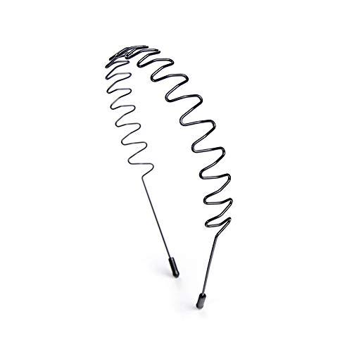 MansWill Mens Slicked Back Hair band, Outdoor Sports Fashion Pigtail HeadBand/Never Paint-shedding Metal Head Buckle Clip for Mens Long Hair, Braid and other Hair Styles - Big Wave