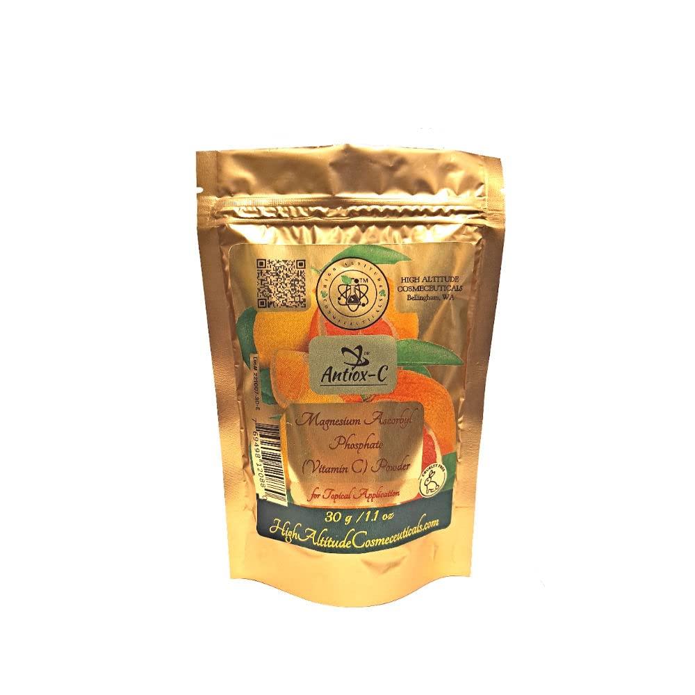 ANTIOX-C 30 g (1.1 oz) ANTIOX-C™ Pure Magnesium Ascorbyl Phosphate Powder - Cosmetic, Antioxidant, Beauty, Anti-Aging - Make DIY Vitamin-C Serum