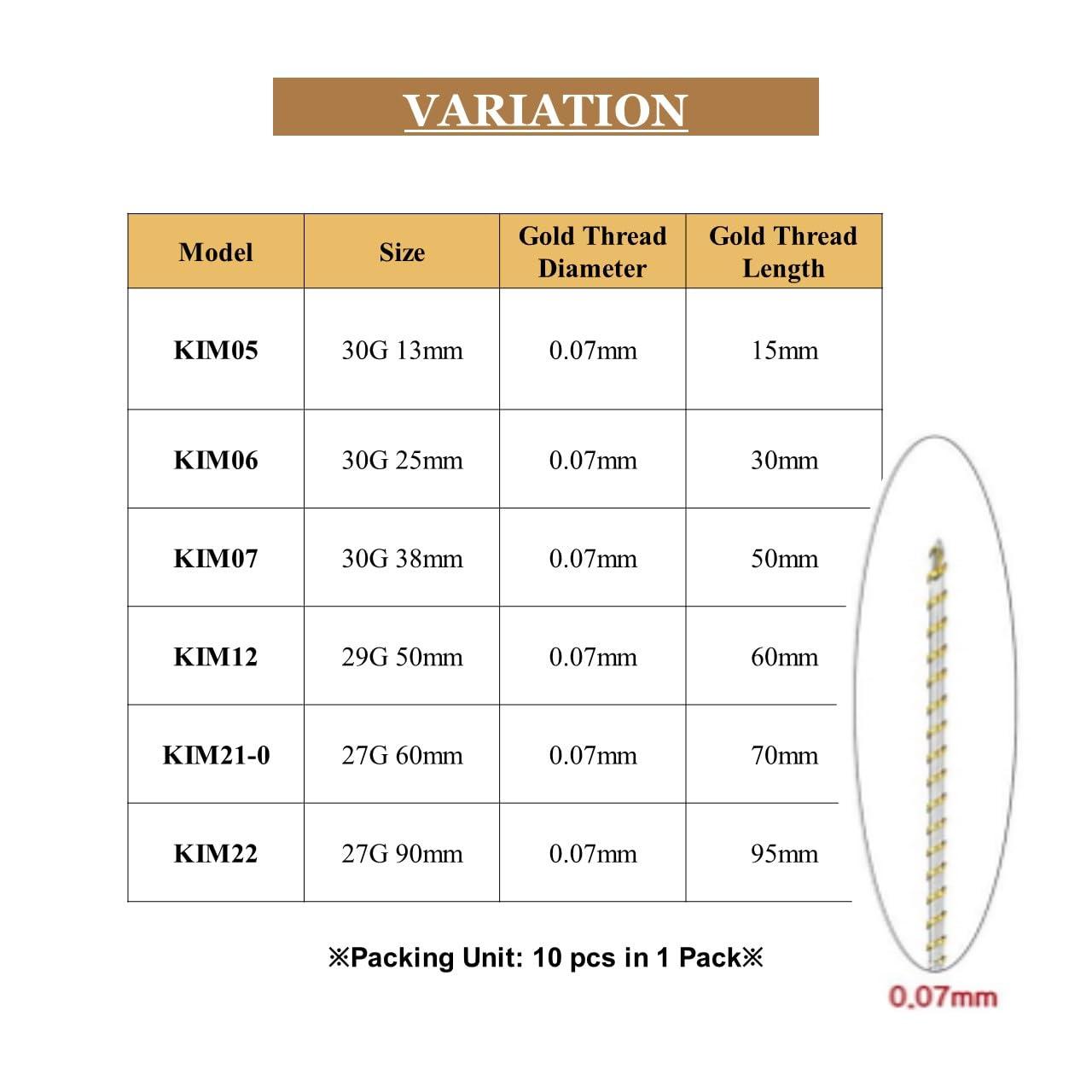 Generic HYUNSEOK 24K 99.99% Gold Threads for Face Lift/Smothing of Wrinkles/Long-Lasting Skin Rejuvenation and Firming for Body and Face Lifting 10PCS (KIM05 30G 13mm)