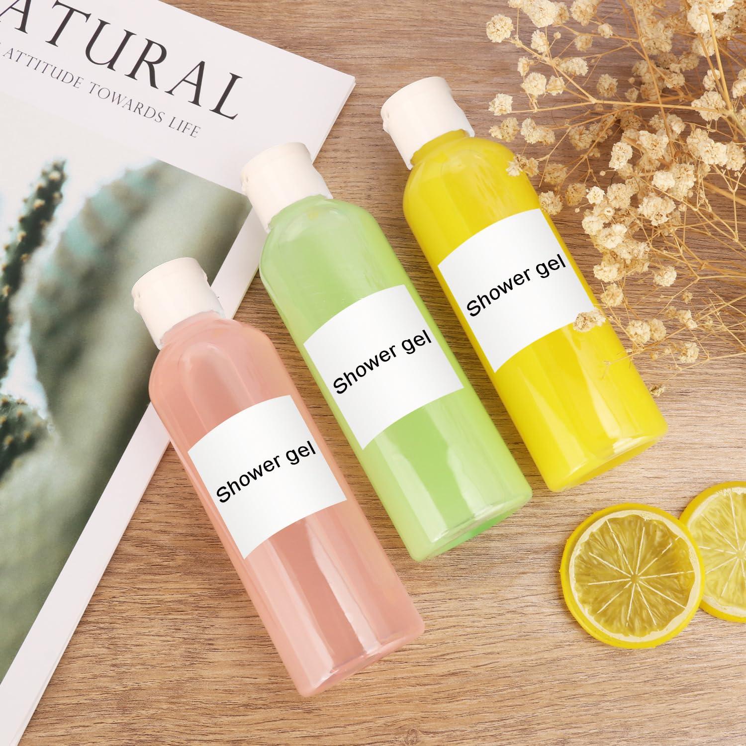 KUKLIPJIM KUKLIPJIM 80 Pack 4 oz Plastic Bottles with White Top Caps, Clear Empty Bottles, Cosmetic Containers for Lotion and Shampoo, Travel-Friendly Bottles, BPA-Free for Liquids and Personal Care