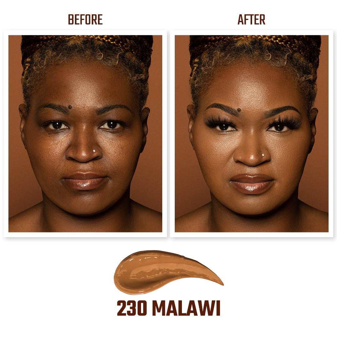 Juvia\'s Place Juvia's Place I Am Magic Natural Radiance Foundation - 230Malawi - Full Coverage Liquid Foundation Makeup for Dry, Mature, Aging, and Combination Skin - Lightweight Longwear Base with Radiant Finish