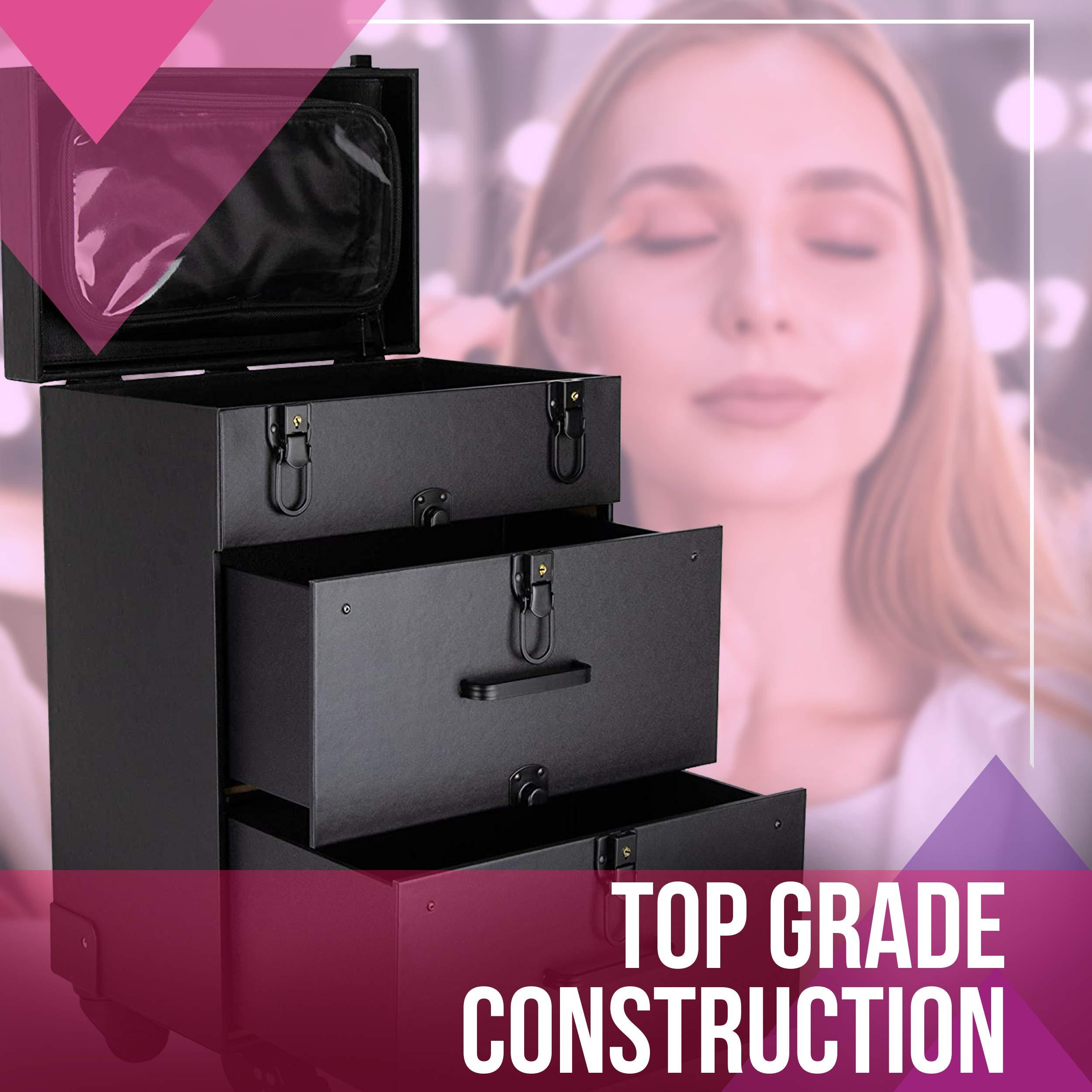 Sunrise Sunrise Nail Artist Case, Black, 13.75x9x19.25 Inch (Pack of 1)