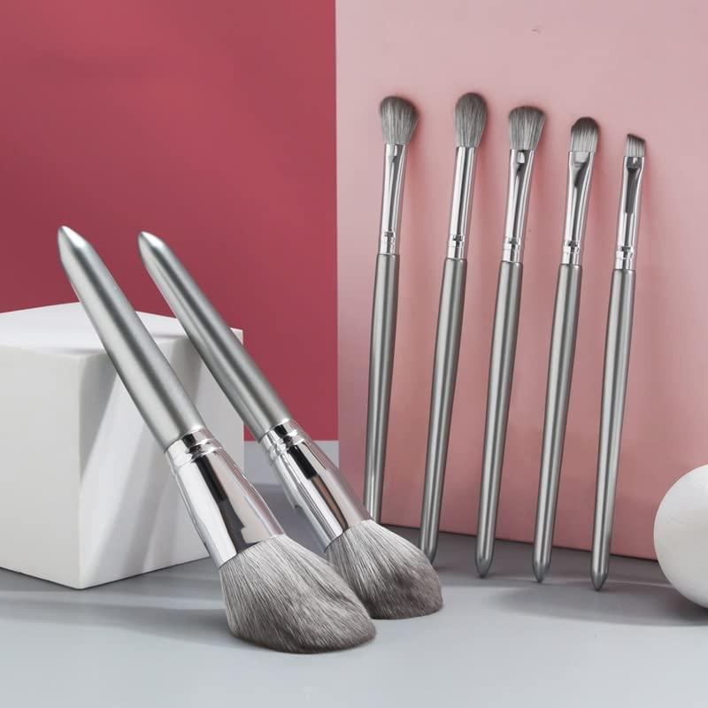 IBDRYKK IBDRYKK 12pcs Silver Makeup Brushes Set Cosmetic Powder Foundation Blusher Eyeshadow Lip Brush Professional Beauty Make Up Tools