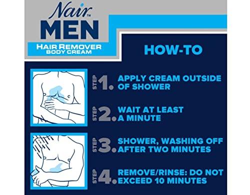 Nair Nair For Men Hair Removal Body Cream 13 oz (Pack of 4)