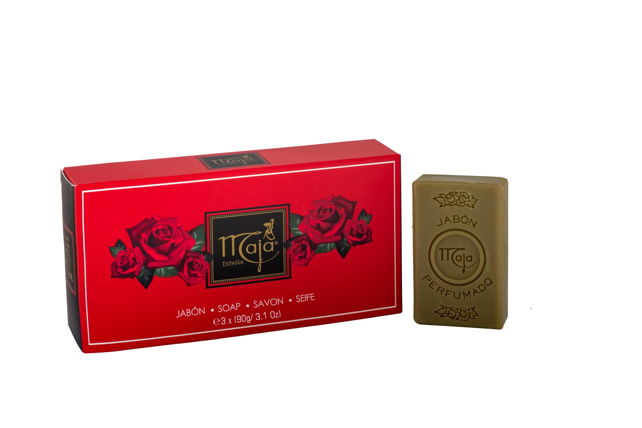 Maja Maja Soap, Perfumed Bar Soap, Body Wash Bar, Clean and Moisturize your Skin, Beautifully Scented, 1 set of 3 Soaps, 3.1 Oz Each Soap, 1 Box (Pack of 2)