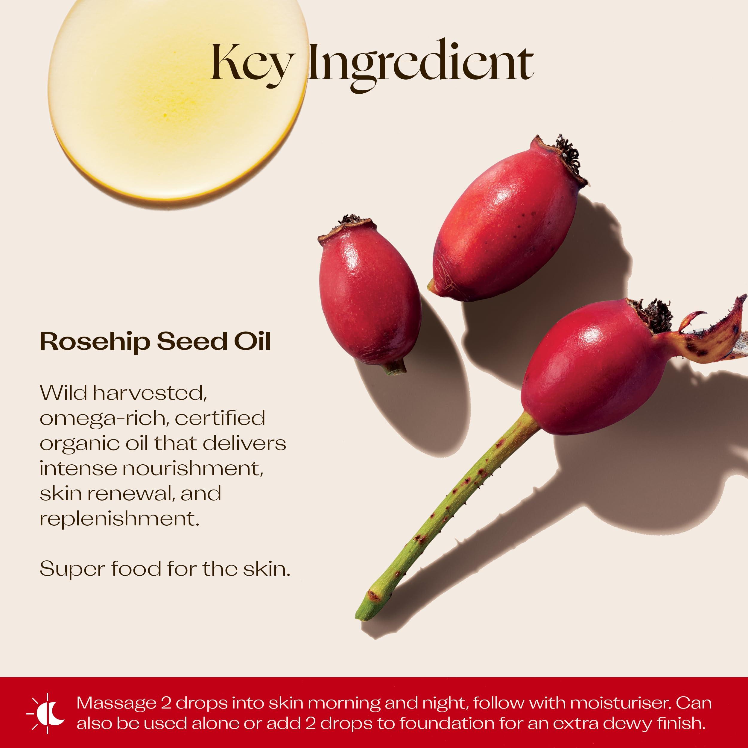 Trilogy Trilogy Certified Organic Rosehip Oil, Intensive Nourishment, Improves Appearance of Scars, Stretch Marks, Fine Lines, & Wrinkles, 0.68 fl oz