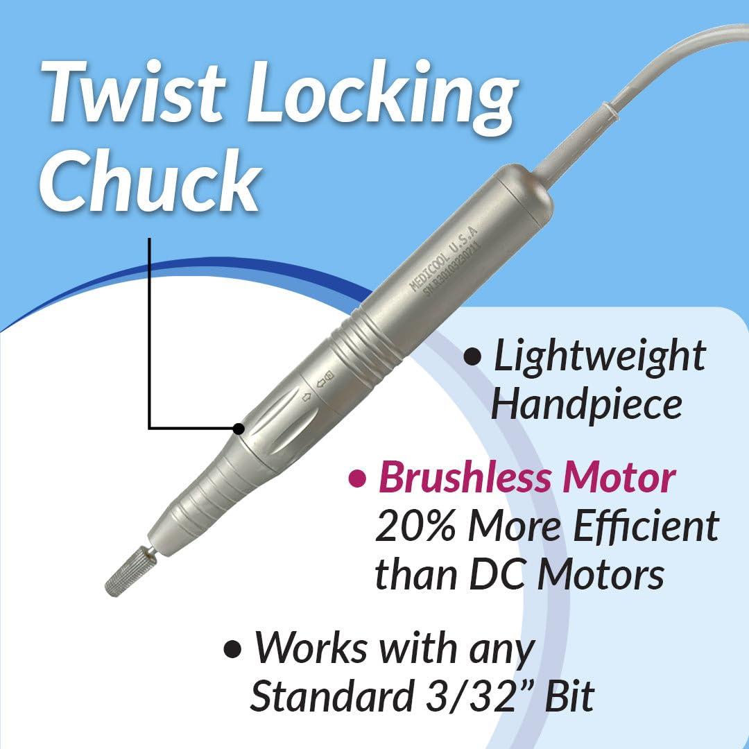 Medicool Medicool Pro Power 35K Portable Professional and Rechargeable Manicure and Pedicure Cordless Nail Drill File | PROPRT-35