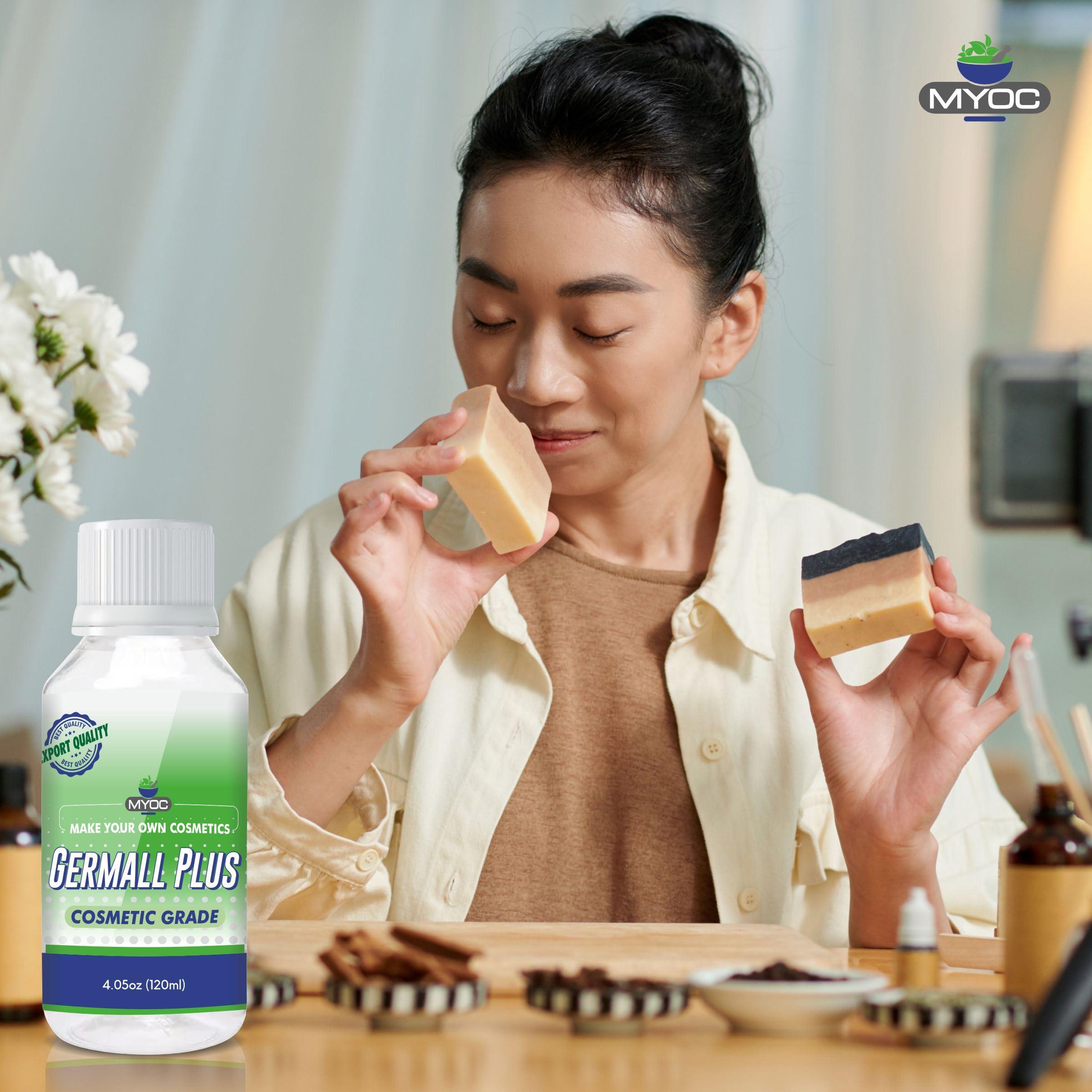 MYOC MYOC Germall Plus Natural Preservative, Clear Liquid, Suitable for Making Soap, Conditioners, Lotion, Creams and More (240 ml (8 Fl Oz))