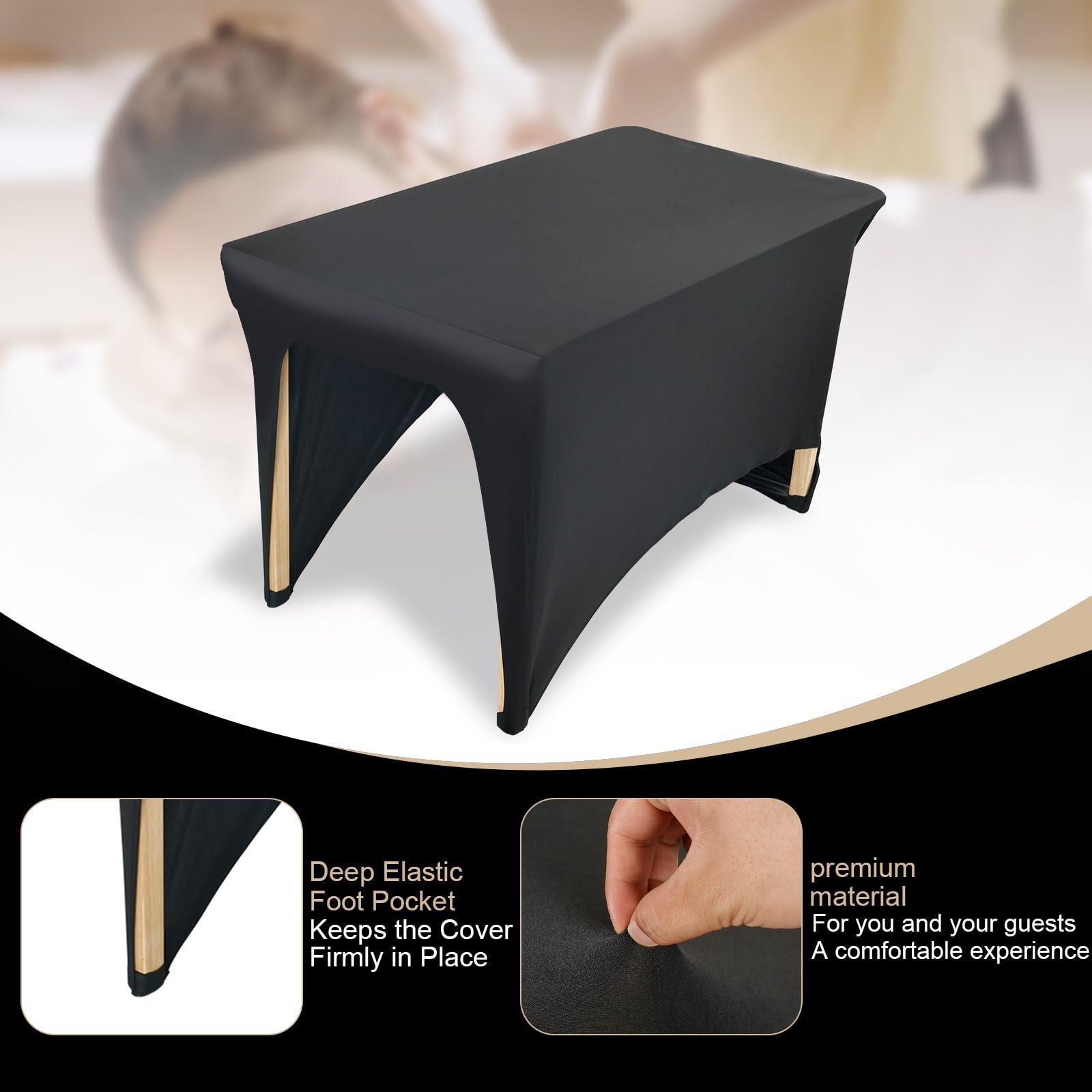 LCZNXJJY LCZNXJJY Elastic Lash Bed Cover 6FT SPA Bed Cover,Stretchy Massage Bed Fitted Cover,Soft Beauty Bed Protective Topper Professional Protective for Lash Extension SPA Massage Beauty Salon Waxing (Black)