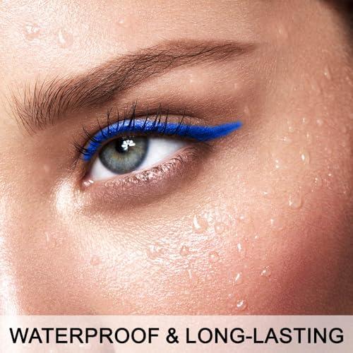 AMY\'S DIARY AMY\'S DIARY Blue Gel Eyeliner,Cream Eyeliner Tool Smudge Proof Eyeliner Pencil,Matte Blue Eye-liner Pencil Tattoo Eyeliner Pen, Eyeliner Gel Stick Makeup Eye-liners for Women Girls (blue)