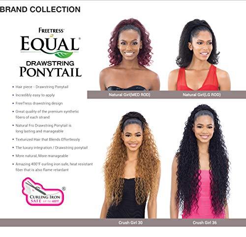 FreeTress Equal Freetress Equal Synthetic Drawstring Ponytail - NATURAL GIRL (LG ROD) (1B Off Black)