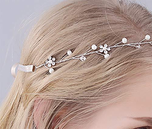 BesYouSel BesYouSel Bridal Headband Plum Blossom Rhinestone Bride Headdress Hair Hoop Simple Bridesmaid Head-wear Accessories Jewelry Hair Bands for Women and Girls,Gold,Pack of 2