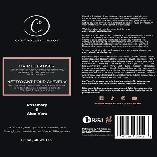 Controlled Chaos Controlled Chaos Hair Care Set for Curly Hair - 3 Pack Including Shampoo, Conditioner, Curl Defining Cream to Control Frizz & Nourish All Hair Types