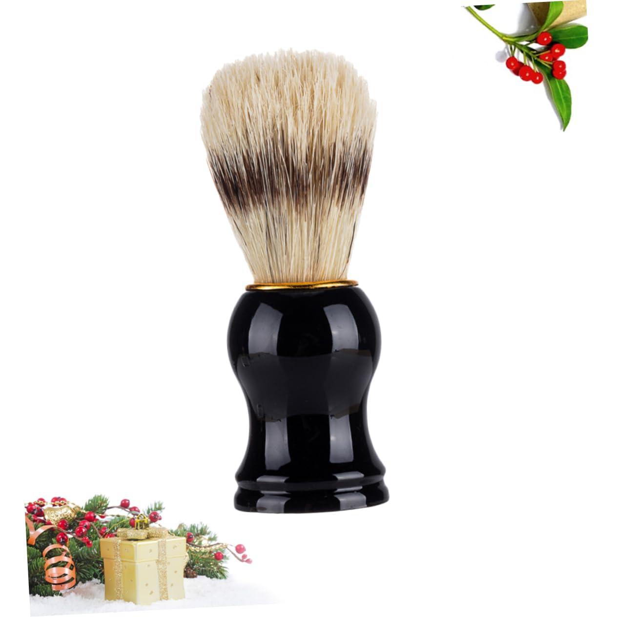 Hemoton Hemoton Barber Shaving Brush for Men Soft Bristles Beard Cleaning Brush Smooth Shave
