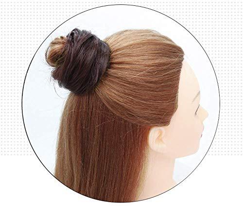 Aimeely Aimeely Mens Human Hair Quicky Hair Bun Stylish Daily Chignon Hair Pieces Brown Black