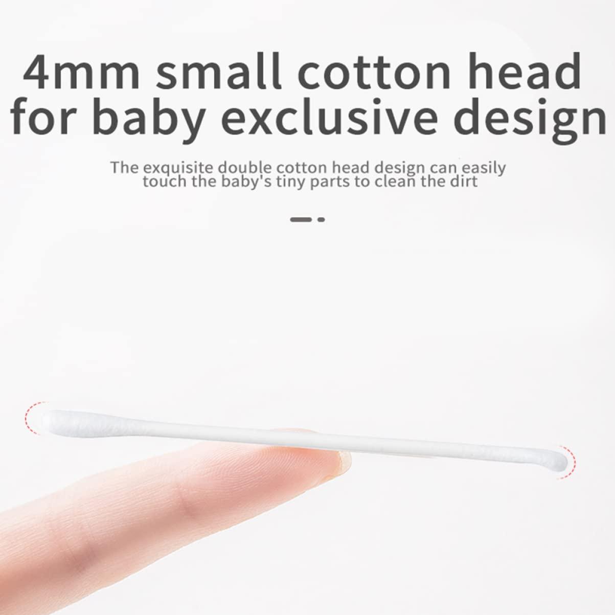 Toddmomy 800 Pcs Cotton Swab Ear Cleaning Swab Cotton Stick Swab Baby Ear Wax Cleaner Baby Ear Cotton Stick Cosmetic Swabs