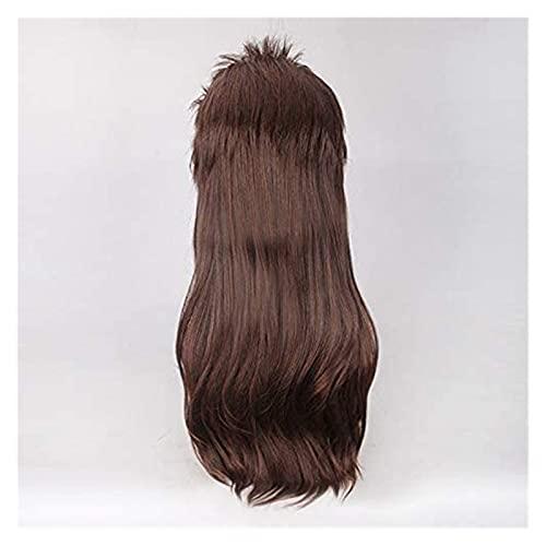 Koswiggle Koswiggle Game Sally face Sallyface Larry Cosplay Wig 65cm Long Brown Styled Heat Resistant Synthetic Hair Wig + Wig Cap