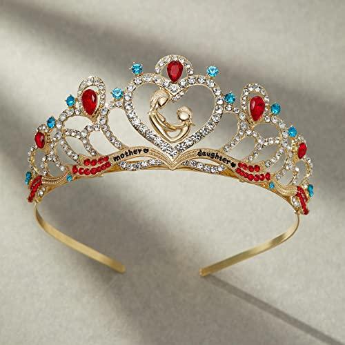 SWEETV SWEETV Princess Tiara for Little Girls, Mommy and Me Crown for Daughter Gifts Eternal Star Hair Accessories for Birthday Prom Cosplay