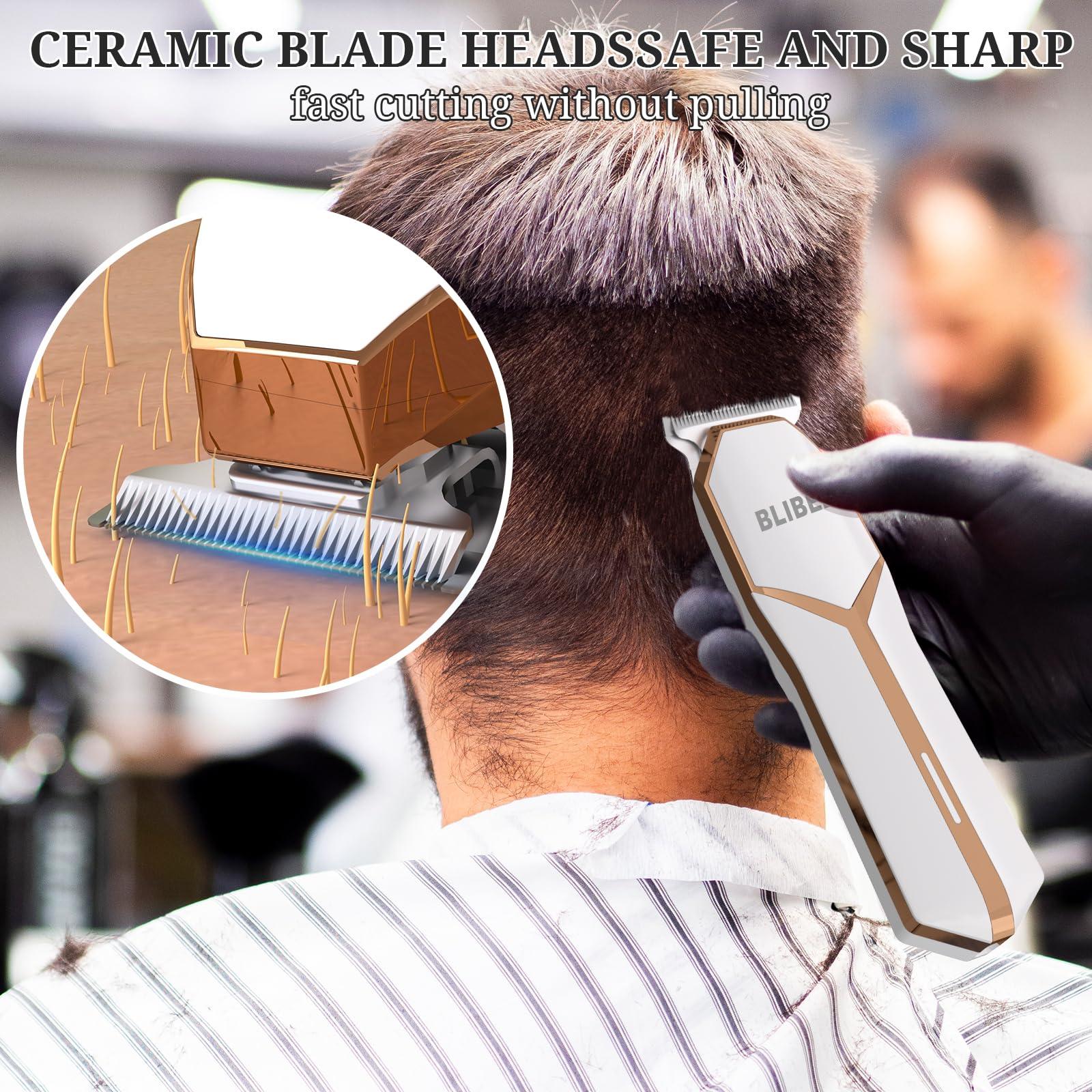 BLIBEE BLIBEE Bikini Trimmer & Hair Clippers for Women - Waterproof Electric Razor and 4 in 1 Bikini Shaver Set, Deluxe Hair Trimmer, Wet/Dry Body Shaver for Nose Eyebrows Beard Pubic Hair, White